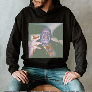 Thug Life Thanos grillz smoking shirt