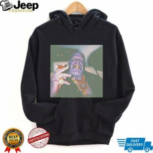 Thug Life Thanos grillz smoking shirt