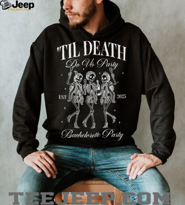 Til Death Do Us Party Retro Halloween Bachelorette Matching Shirt
