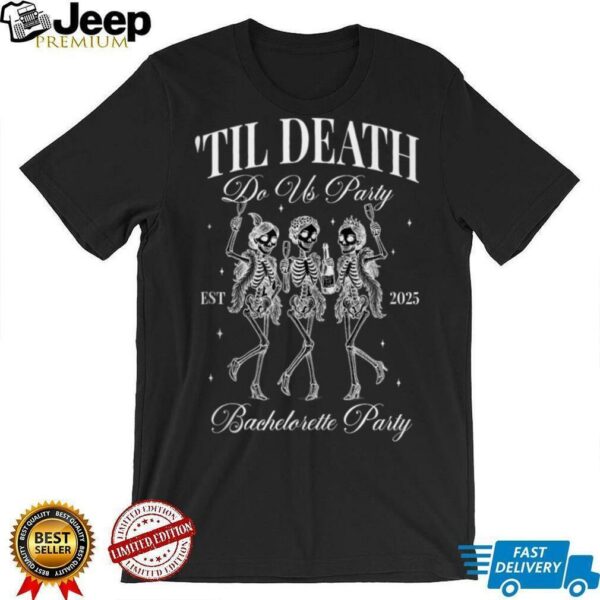 Til Death Do Us Party Retro Halloween Bachelorette Matching Shirt