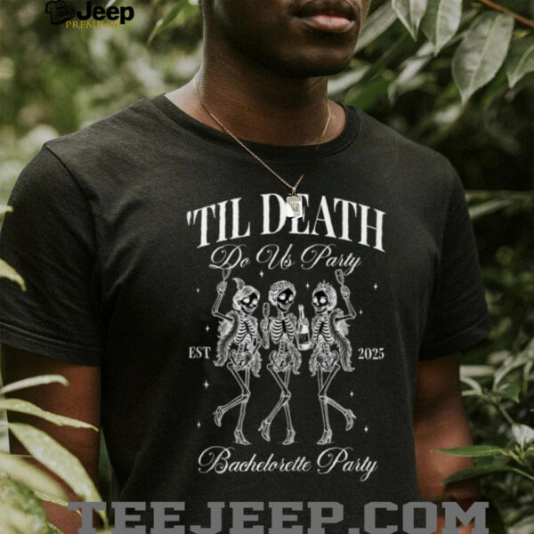 Til Death Do Us Party Retro Halloween Bachelorette Matching Shirt