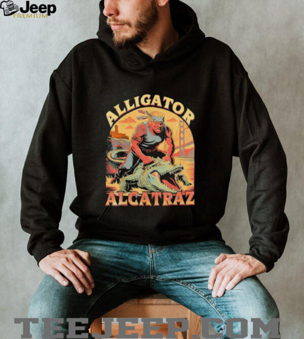 Trump riding Alcatraz Alligator 2025 shirt