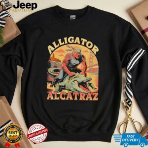 Trump riding Alcatraz Alligator 2025 shirt