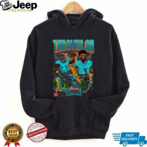 Tua Tagovailoa #1 Miami Dolphins Football flames comic shirt