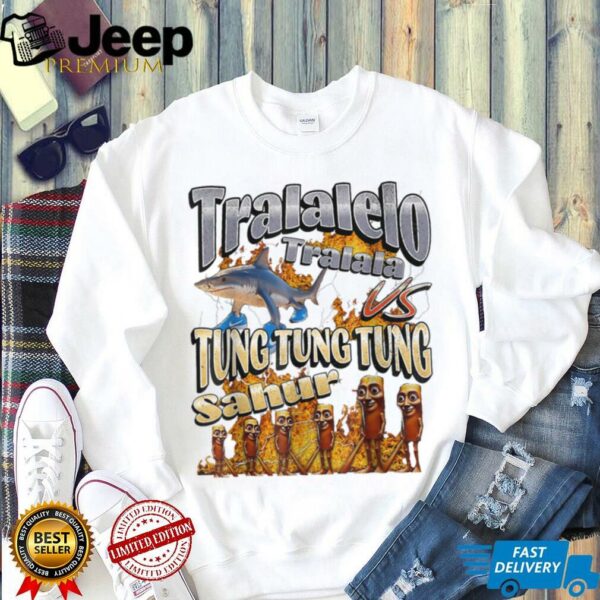 Tung Tung Tung Sahur Tralalero Tralala Italian Brainrot Meme T Shirt
