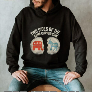 Two sides of the same clipped coin Republican Party vs Democratic Party shirt