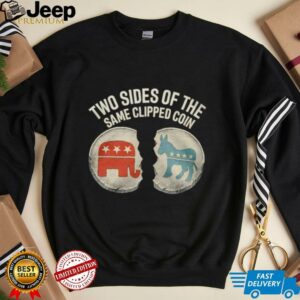 Two sides of the same clipped coin Republican Party vs Democratic Party shirt