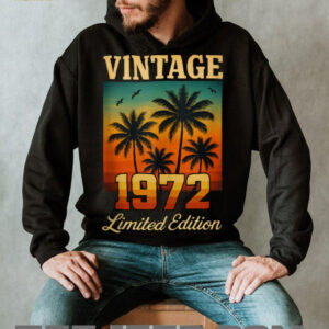 Vintage 1972 Limited Edition 53 Year Old Birthday Retro Palm Shirt