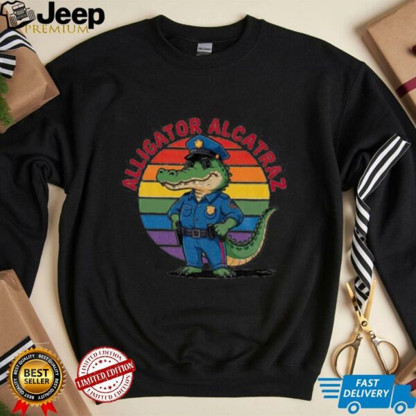 Vintage Alligator Alcatraz Funny Police Alligator shirt