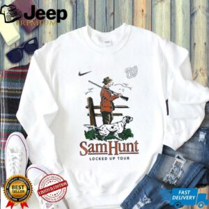 Washington Nationals x Sam Hunt summer tour locked up tour shirt