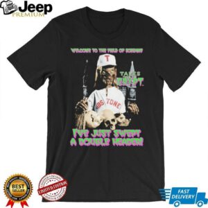 Welcome to the field of screams I’ve just swept a doubleheader Halloween shirt
