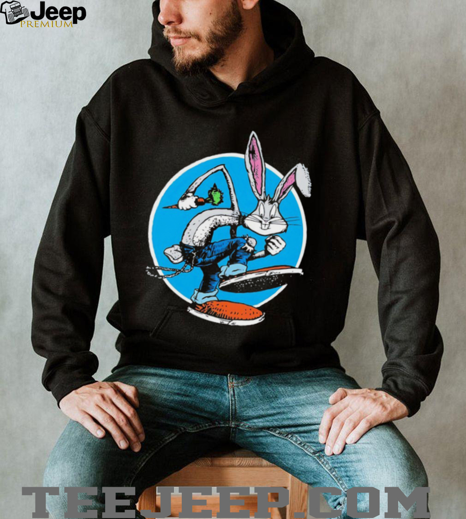 Graphic of a bunny with punk rock elements