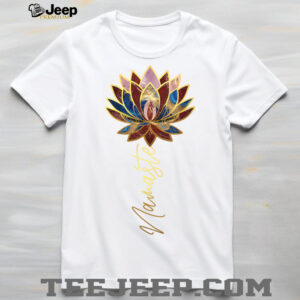Womens Lotus Flower Namaste Yoga Meditation Japanese Zen Buddhism V Neck T Shirt