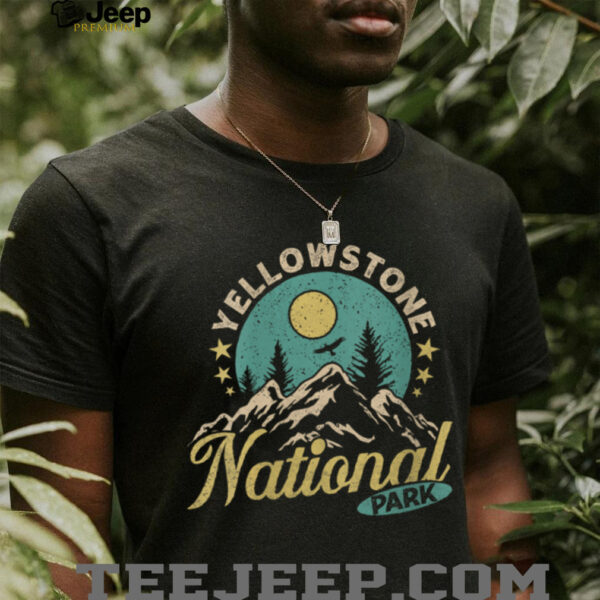 Womens Montana YELLOWSTON NATIONAL PARK Funny Wyoming Shirt