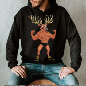 Womens Sport Animals Deer V Neck Shirt