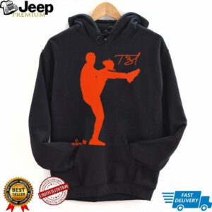 Womens Tarik Skubal Silhouette (Navy) Detroit Baseball Shirt