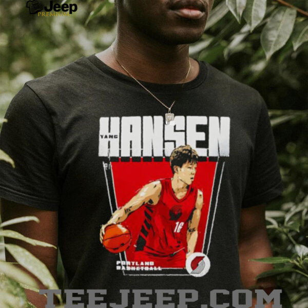 Yang Hansen Portland Trail Blazers Premiere basketball retro shirt