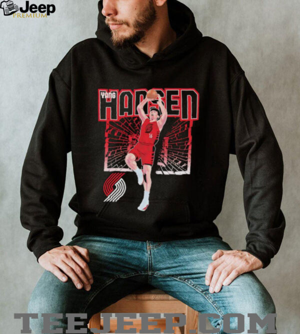 Yang Hansen Portland Trail Blazers Shattered basketball shirt