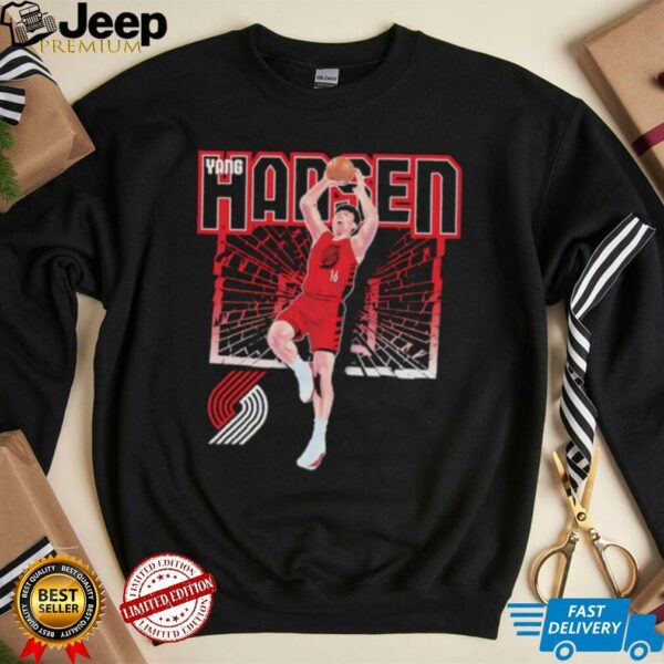 Yang Hansen Portland Trail Blazers Shattered basketball shirt