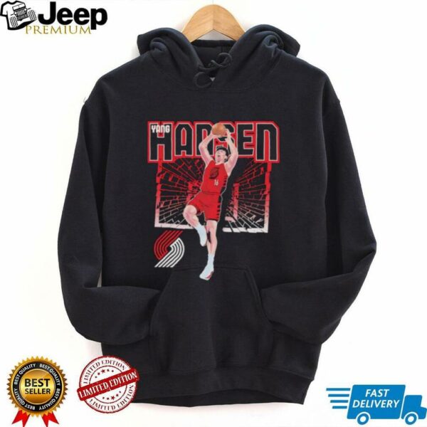 Yang Hansen Portland Trail Blazers Shattered basketball shirt