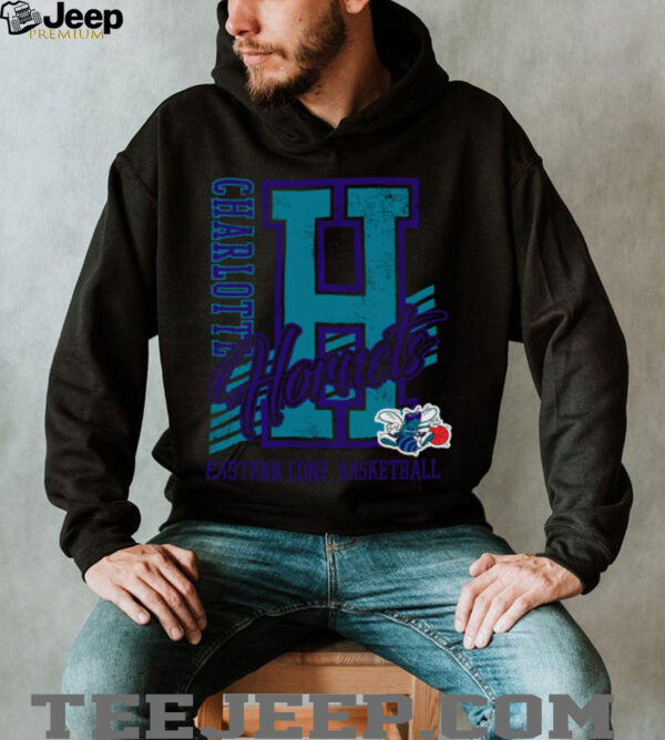 Official Mitchell & Ness White Charlotte Hornets Hardwood Classics Make The Cut Long Sleeve T Shirt