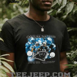 00’s Carolina Panthers Jake Delhomme Stephen Davis Vintage Black Star Players NFL Shirt