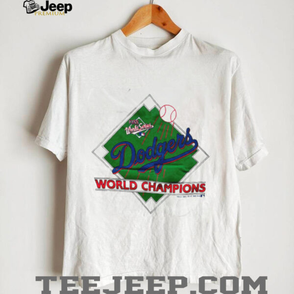 1988 Los Angeles Dodgers Vintage White Trench Sportswear MLB World Series Champions Shirt