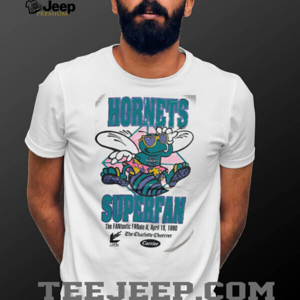 1990 Charlotte Hornets x Charlotte Observer Superfan Fantastic Fanale Vintage NBA Shirt