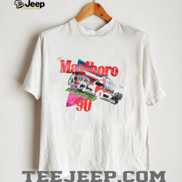 1990 Marlboro Racing Team Vintage F1 White Distressed Shirt