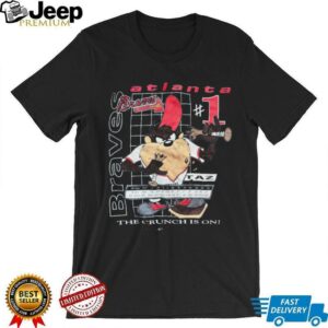 1993 Atlanta Braves x Taz Looney Tunes Vintage “The Crunch Is On” MLB Cartoon Shirt