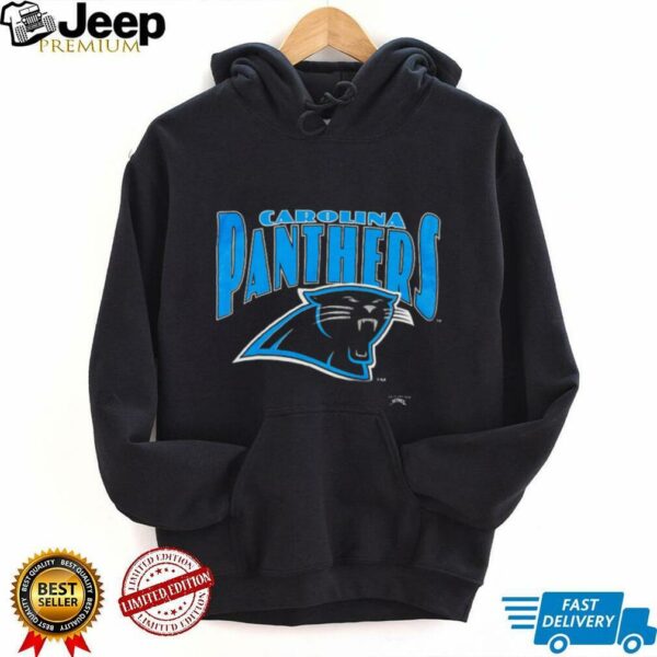 1993 Carolina Panthers Vintage Black Nutmeg Mills Big Logo Spellout NFL Shirt