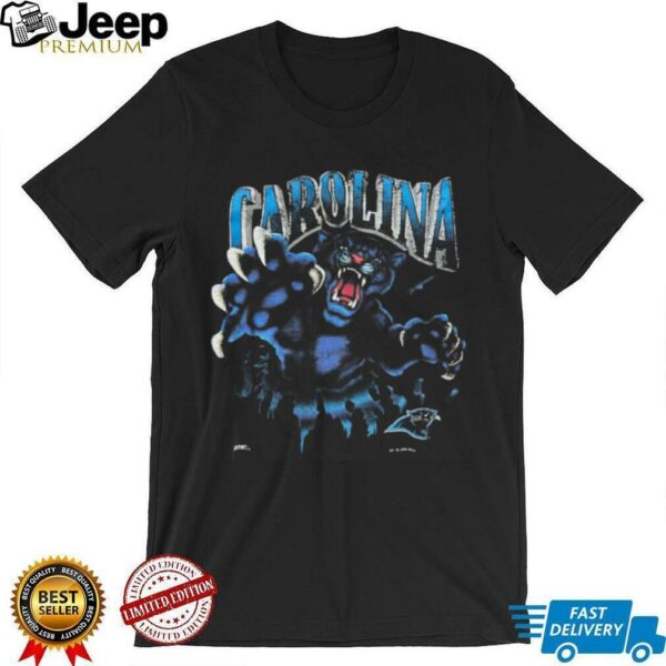 1993 Carolina Panthers Vintage Faded Black Nutmeg Mills Breakthrough NFL Shirt