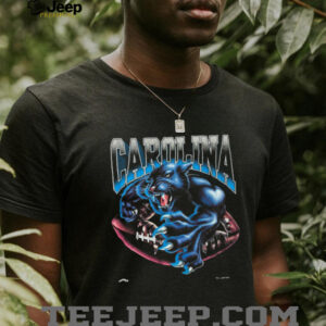 1994 Carolina Panthers Vintage Black Nutmeg Mills Big Cat Breakthrough NFL Shirt