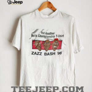 1996 Chicago Bulls “Yet Another Bulls Championship T Shirt” Zazz Bash Pippen, Jordan & Rodman Distressed Caricature NBA Shirt