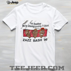 1996 Chicago Bulls “Yet Another Bulls Championship T Shirt” Zazz Bash Pippen, Jordan & Rodman Distressed Caricature NBA Shirt