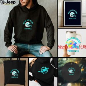 Miami Dolphins Football Helmet Logo 2 sided t shirt