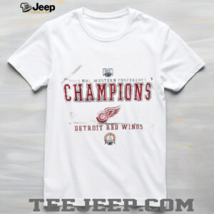 2002 Detroit Red Wings Western Division Champions Stanley Cup Finals Vintage Grey Lee Sport NHL Shirt