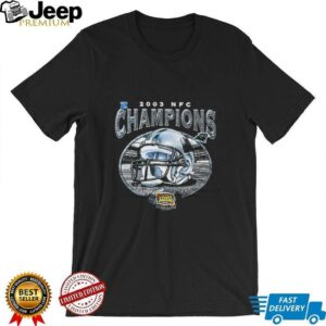2003 Carolina Panthers NFC Champions Super Bowl XXXVIII Vintage NFL Helmet Shirt