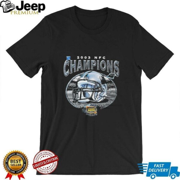 2003 Carolina Panthers NFC Champions Super Bowl XXXVIII Vintage NFL Helmet Shirt