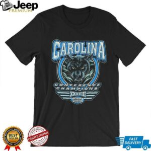 2004 Carolina Panthers Vintage NFC Conference Champions Realistic Cat Face NFL Shirt