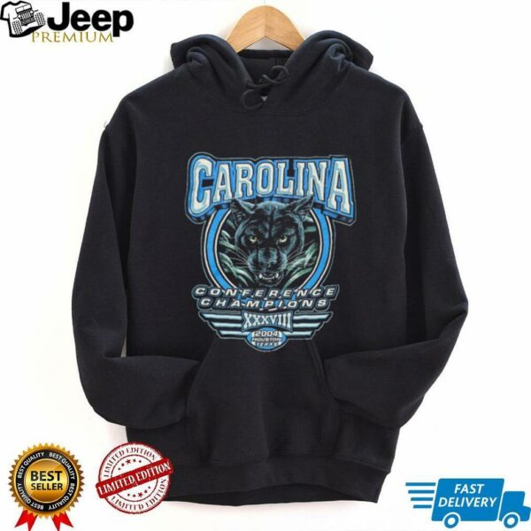 2004 Carolina Panthers Vintage NFC Conference Champions Realistic Cat Face NFL Shirt