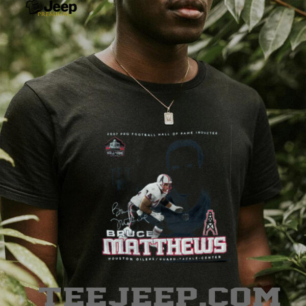 2007 Houston Oilers Bruce Matthews Pro Football Hall of Fame Vintage Reebok NFL Shirt