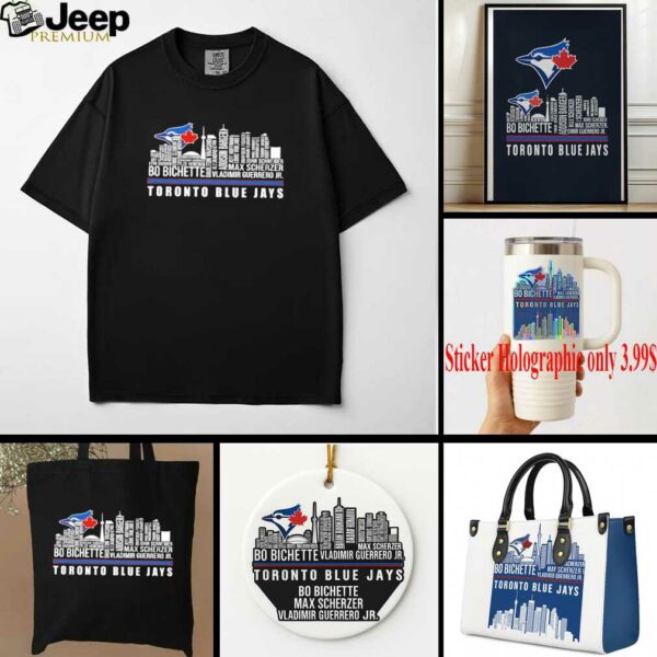 2025 Toronto Blue Jays all names city thank you for the memories skyline shirt