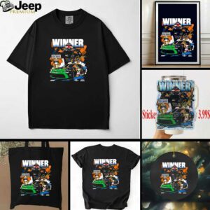 23XI Racing Black 2025 Brickyard 400 Race Winner T Shirt