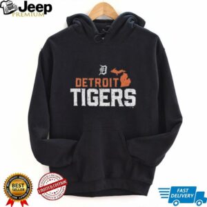 47 Detroit Tigers Navy Blue Regional State Shape Shirt