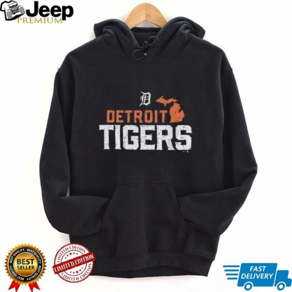 47 Detroit Tigers Navy Blue Regional State Shape Shirt