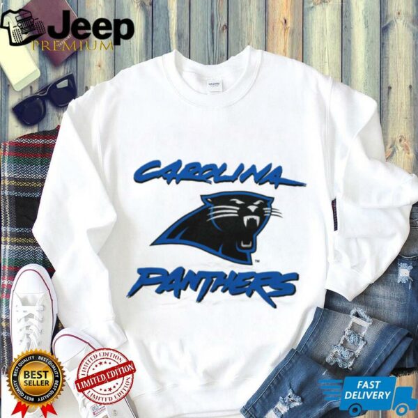 90’s Carolina Panthers Vintage White Cat Scratch Font NFL Plain Logo Shirt