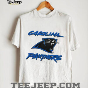 90’s Carolina Panthers Vintage White Cat Scratch Font NFL Plain Logo Shirt