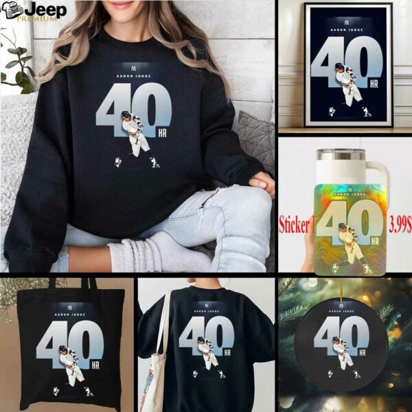 Aaron Judge New York Yankees Reach 40 HR MLB 2025 Unisex T Shirt