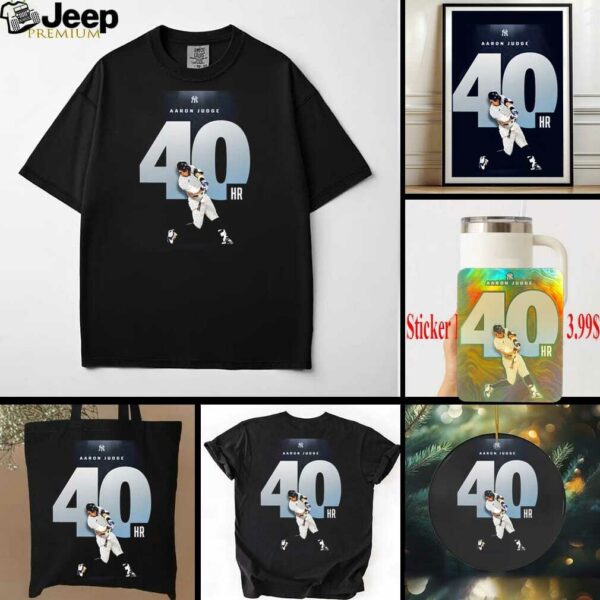 Aaron Judge New York Yankees Reach 40 HR MLB 2025 Unisex T Shirt